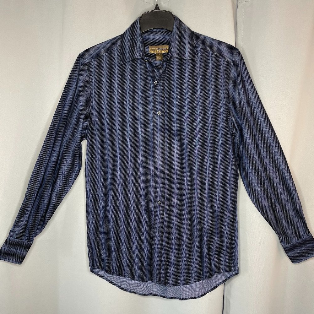 Pronto Uomo Blue Men's Small Button-Down